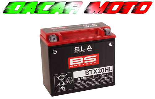 Precharged gel battery btx20hl - gel,