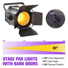 200W COB LED Stage Par Can Light DMX DJ Audience Blinder Disco Party Beam Lights