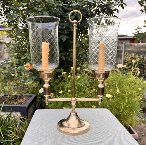 Brass two arm student - student, candle