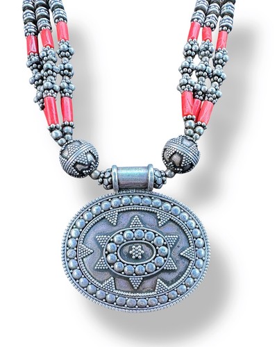 Yemeni bedouin necklace with - necklace,