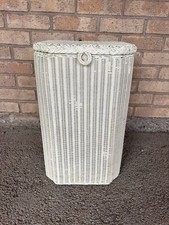 Vintage Original LLoyd Loom Laundry Basket Painted Stamped 1937- COLLECTION ONLY