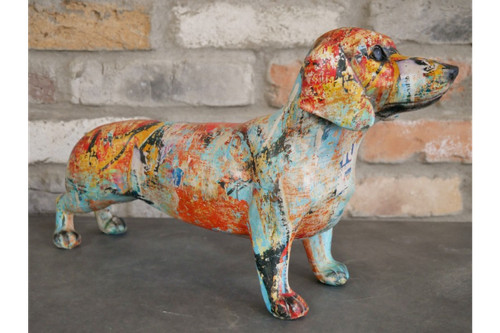Dachshund colourful paint - dachshund,