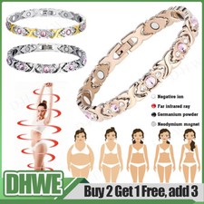 Women Magnetic Bracelet Therapy Weight Loss Arthritis Health Pain Relief