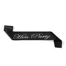 Black with Silver Writing Hen Night Do Party Sashes Bride To Be Bridesmaid