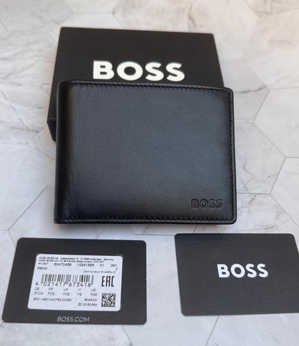 Hugo boss bifold asolo - boss, leather