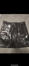 Women Topshop Pvc Black Mini