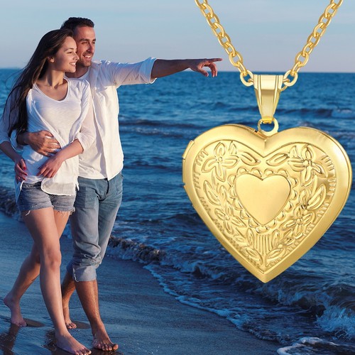 Heart locket necklace - locket,