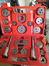 UNIVERSAL BRAKE CALIPER PISTON REWIND WIND BACK TOOL KIT 23 PIECES SET- USED