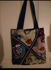 Monster High Dolls Character Fashion Tote Bag Lagoona Draculara And Frankie