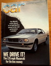 CAR magazine March 1982 Maserati Biturbo Merak Renault Fuego Scirocco Ferrari
