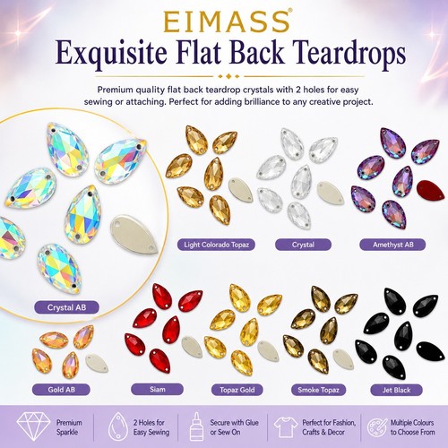 Flat back crystal shapes - flat,