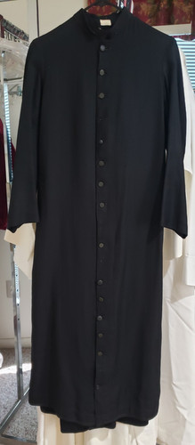 Vintage used black cassock - vintage,