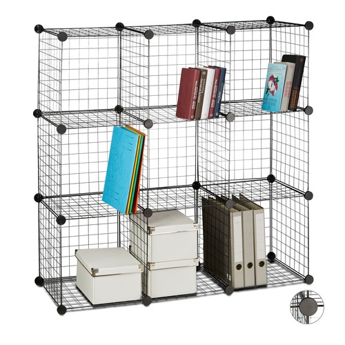 Modular wire grid shelf diy - wire,