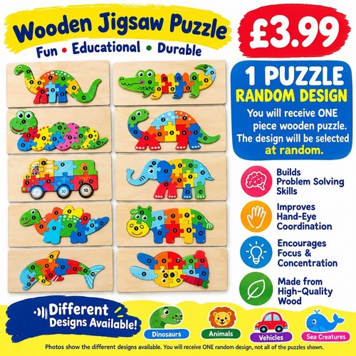 Wooden jigsaw puzzle for kids - wooden,