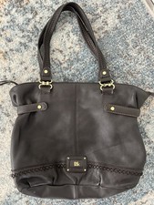 The Sak Dk Brown Leather Large Shoulder Bag. Exc. MR24771 