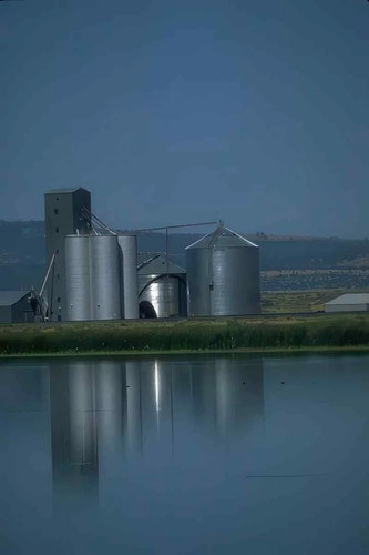 Grain silos montana photo - silos, a4