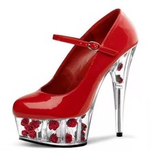 Unisex Red High Heel Clear