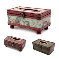 Antique Reproduction Tissue Box Vintage Colonial Style Trinket Jewellry Storage