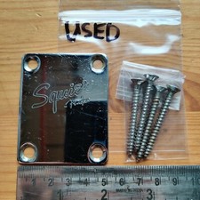 USED Early 00s Squier "by Fender" Embossed Neckplate Strat Tele Stratocaster