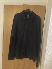 MA STRUM 100% Cotton Shirt Size Xl Black , Excellent Condition , Thick Material