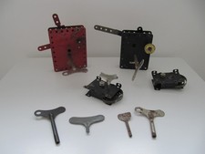 Vintage Meccano Wind up motors.. x3. Working. KEYS. See video clip/ all pictures