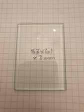 BEVELLED CARRIAGE CLOCK GLASS 83 MM X 61 MM X 3 MM - OTHER SIZES AVAILABLE