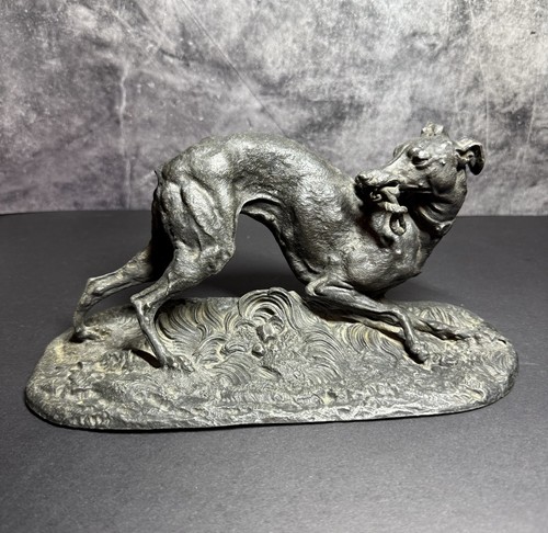 Vintage spelter greyhound - spelter,