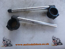 Pair Black Billet Race Track Bike Clip Ons Clip-ons Handlebars 50mm GSXR SRAD