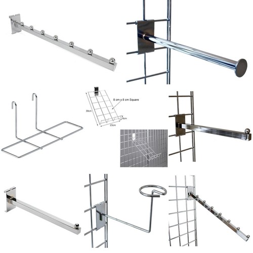 Grid mesh wall chrome - mesh,