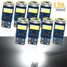 8pc 501 W5W LED CAPLESS CAR AUTO BULBS 12V 3W PUSH IN WEDGE SIDE LIGHT INTERIOR