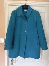 Ladies Damart Coat In Turkiose Size 16