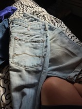 Mens Jean Shorts W38 Light Coloured