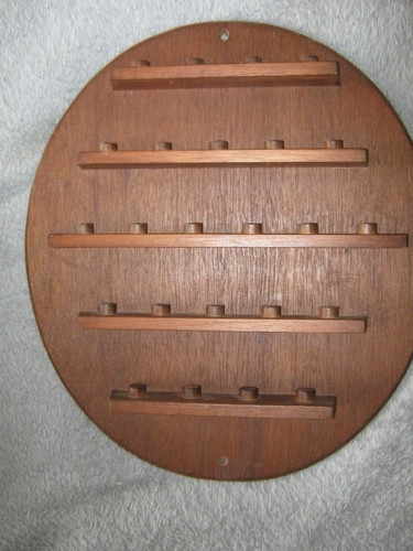 Vintage wooden wall thimble - wall,