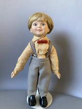 Vintage Danbury Mint Boy Porcelain Doll