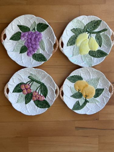 Set four vintage majolica - set, of