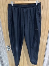 Men’s Nike Running Jogging Bottoms Black Gym Training Size Large