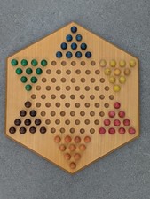 Large Vintage Wooden Hexagonal