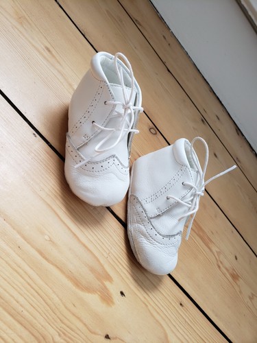 White leather baby pram - m&s,