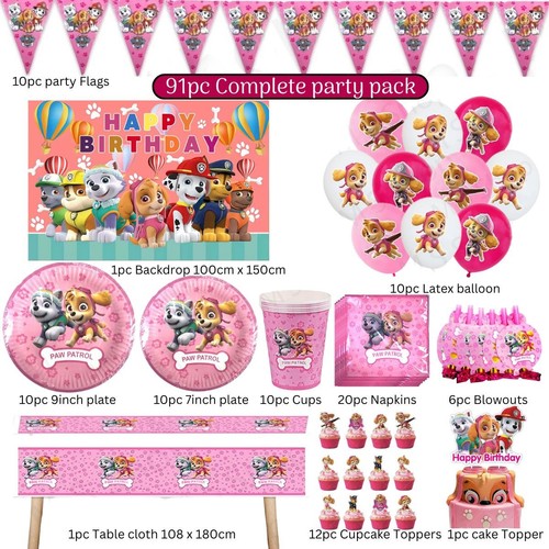 Pink paw patrol birthday - pink,