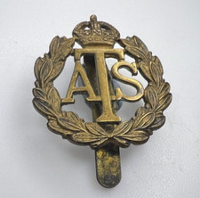 WW2 ATS Auxiliary Territorial service Cap Badge 38 x 33 mm