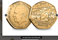 NEW RELEASE 2025 ALLIED VICTORY IN EUROPE 50P (Falkland Islands ) BRILLIANT UNC.