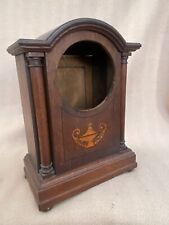 ANTIQUE OAK INLAID CLOCK CASE