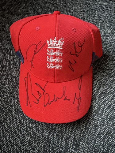 England cricket signed - signed, red
