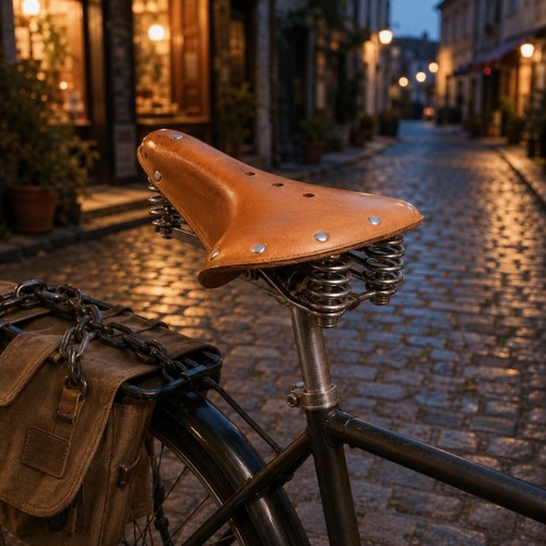 Vintage leather bike - vintage,