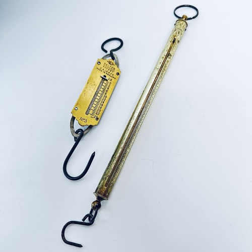 Vintage salter brass spring - 2x,