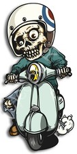 Skeleton, skull Scooter bike