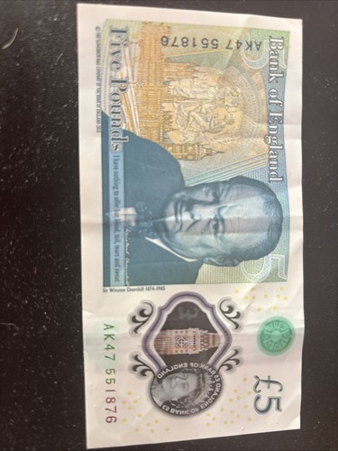 5 pound note - ak,