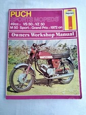 PUCH SPORTS MOPEDS VS50 VZ50 M50 SPORT GRAND PRIX HAYNES WORKSHOP MANUAL