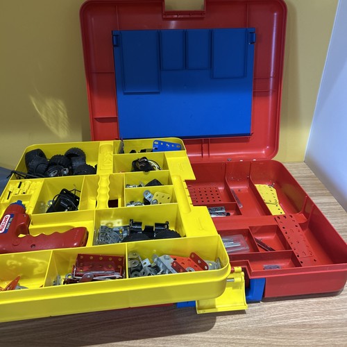 Vintage red meccano carry case - red,