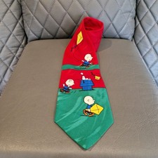 Mens Charlie Brown Tie Snoopy Peanuts Cartoon